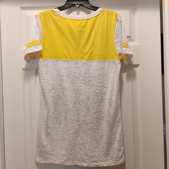 NWT Universal Studios Harry Potter Hufflepuff TShirt Sheer Yellow White Size 2XL - Picture 3 of 6